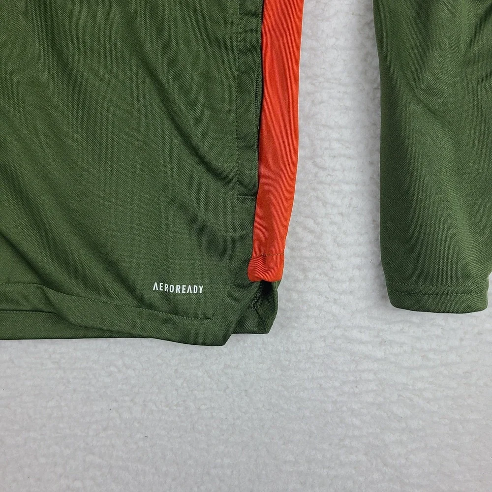 Adidas Sweater Mens Medium‎ Dark Green Camo Full Zip Performance Tech Training